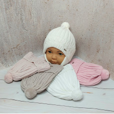 Ku489-D GRANS(46-48р.детская вязаная шапка)