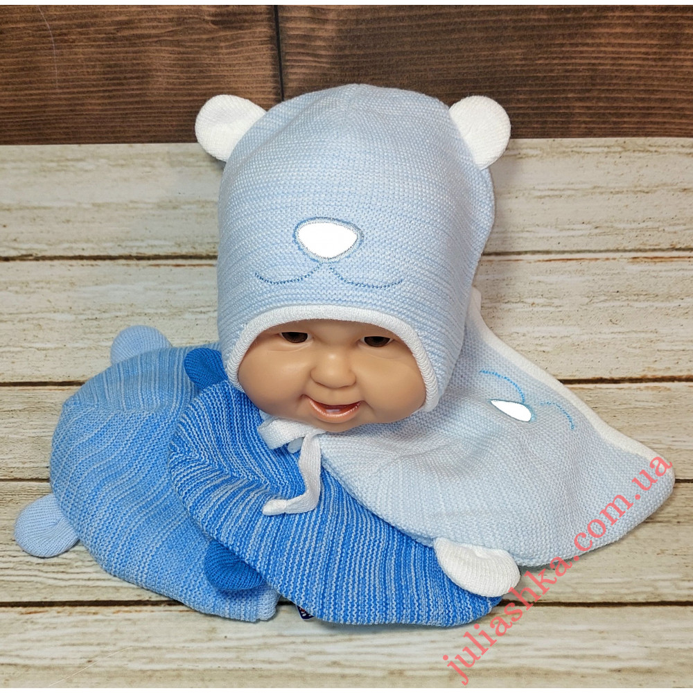 Ku504-D GRANS(38-40р.детская вязаная шапка)