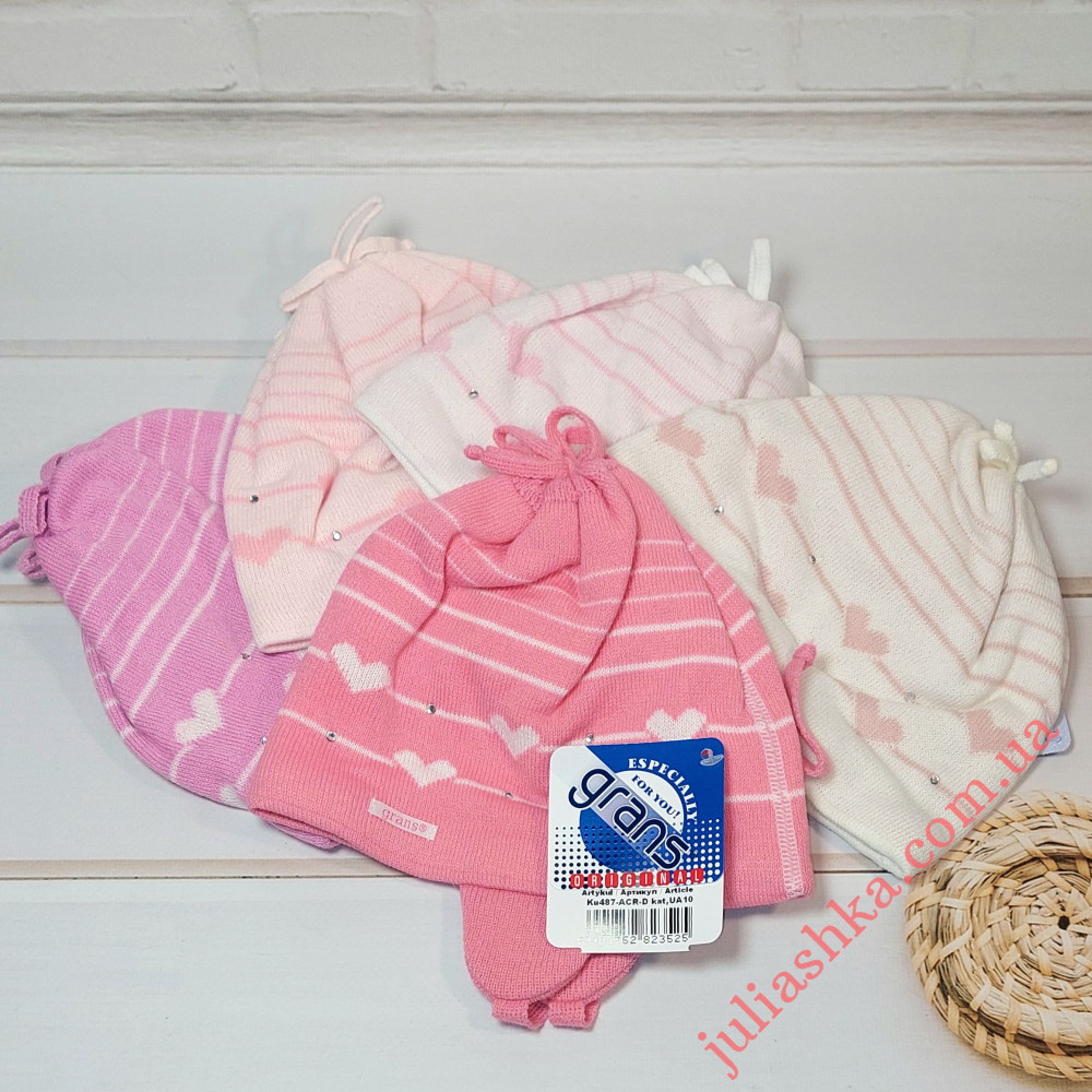 Ku487-D GRANS(40-42р.дитяча в’язана шапка)