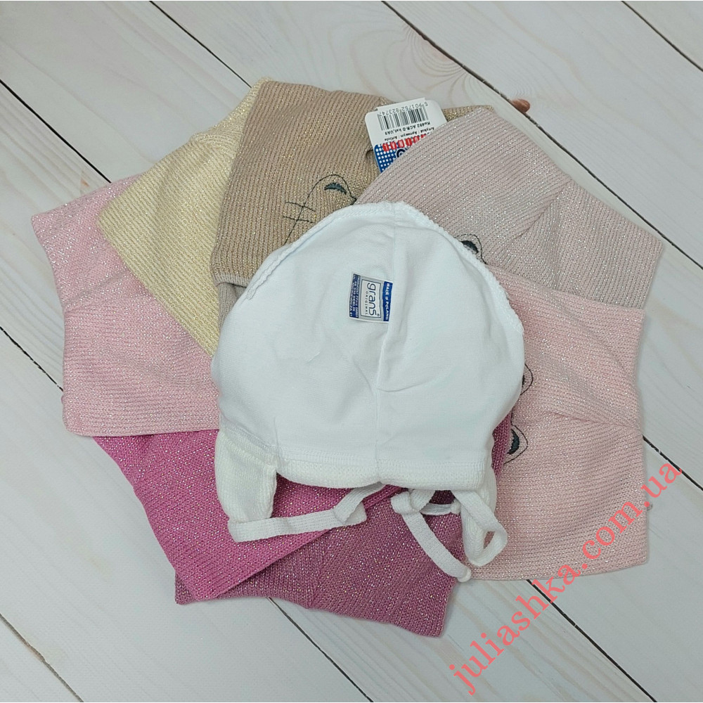 Ku492-D GRANS(44-46р.детская вязаная шапка)