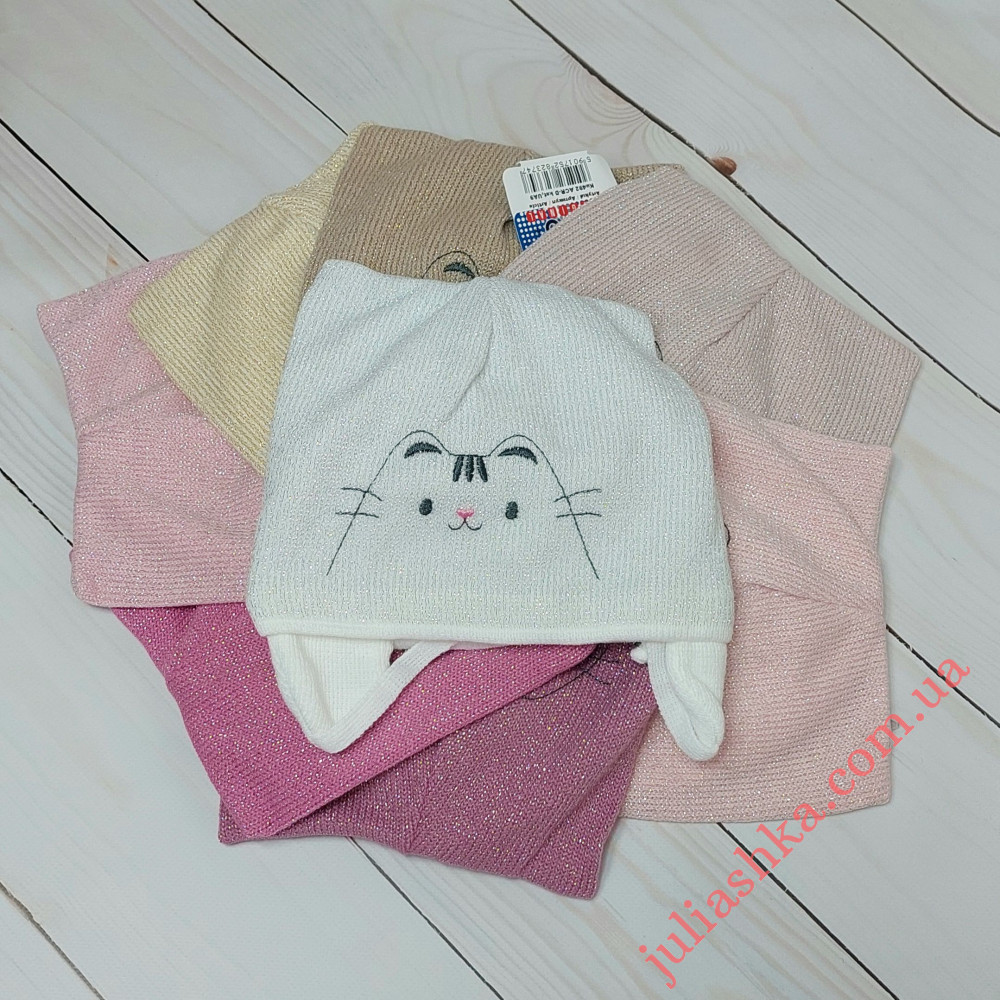 Ku492-D GRANS(44-46р.детская вязаная шапка)