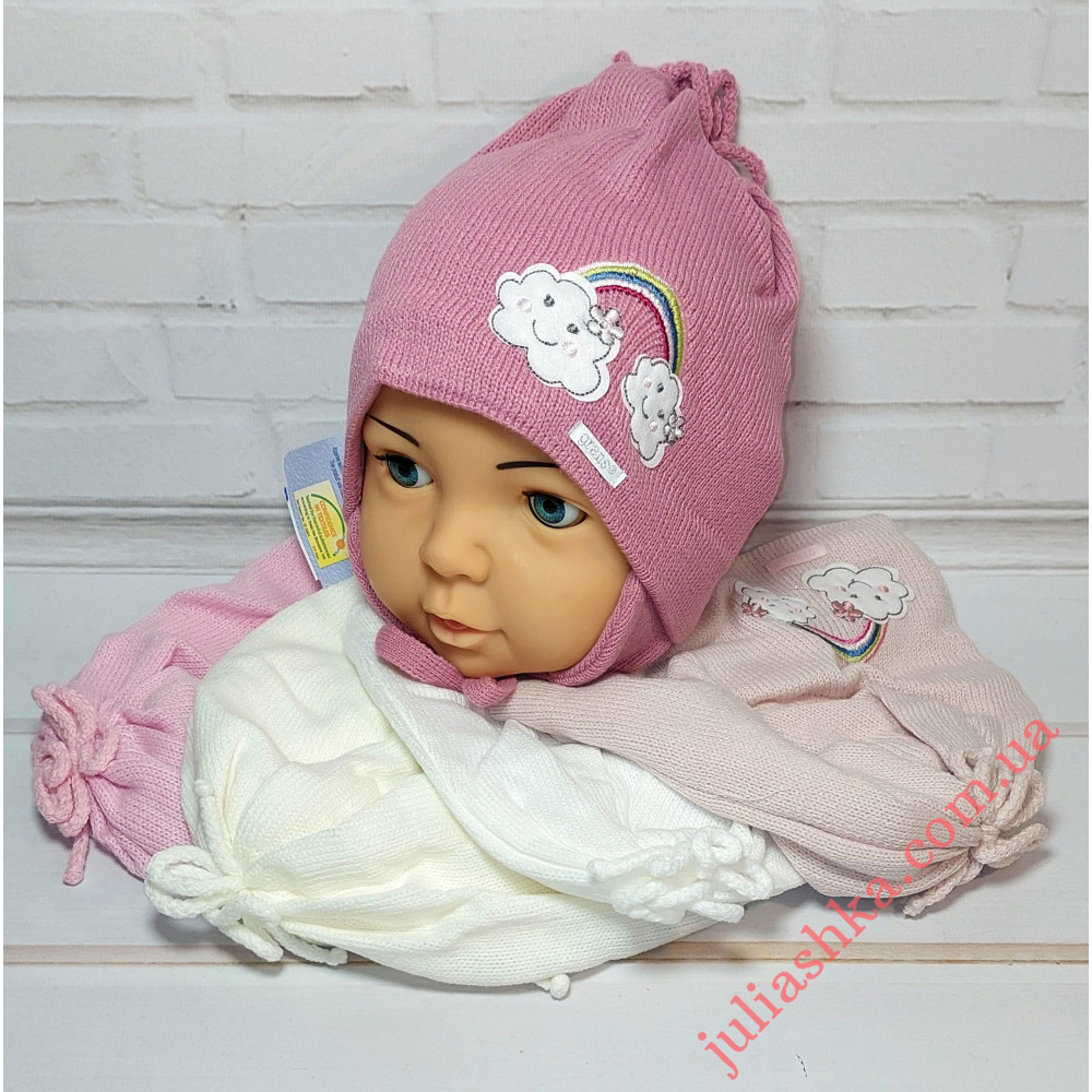 Ku493-D GRANS(46-48р.детская вязаная шапка)