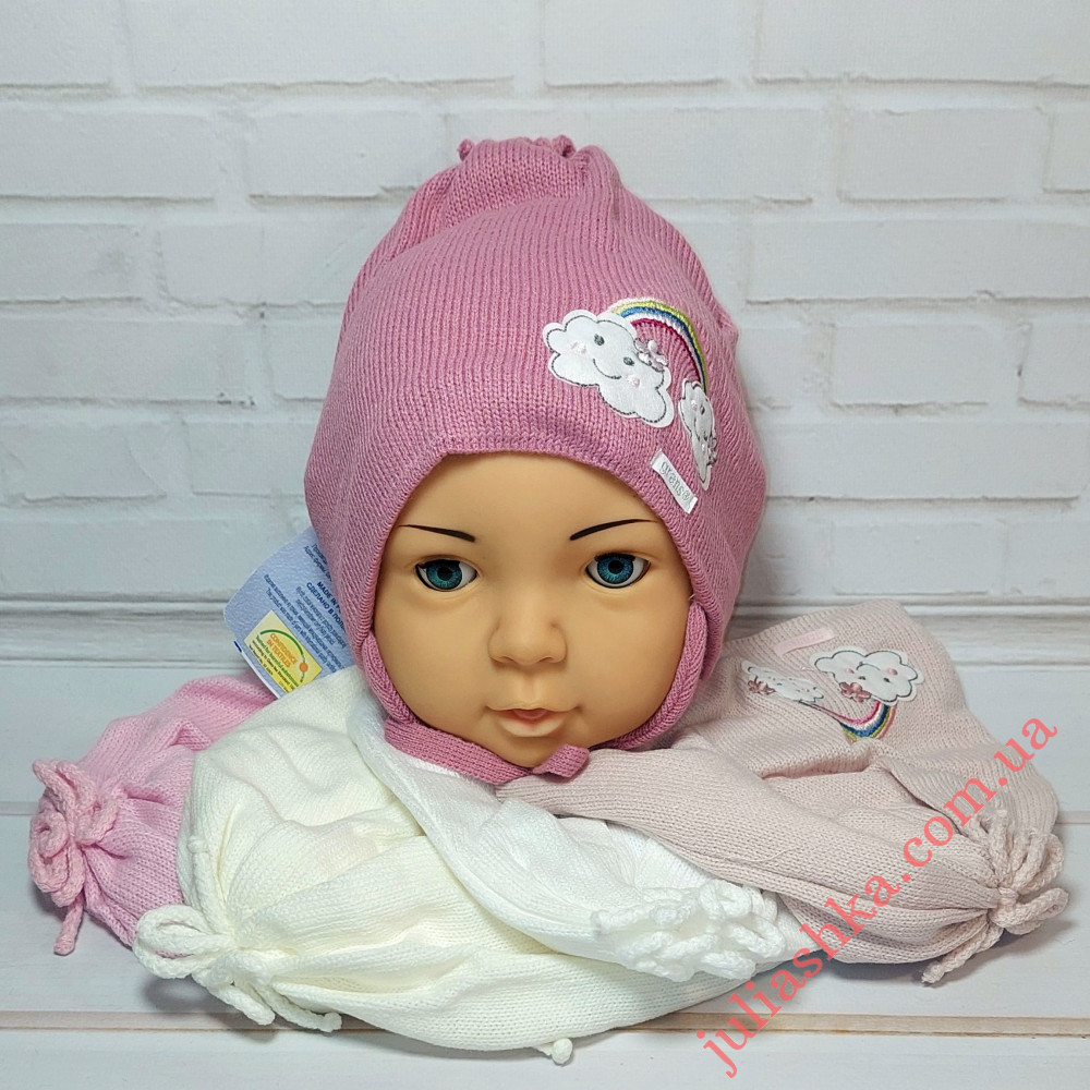 Ku493-D GRANS(46-48р.детская вязаная шапка)