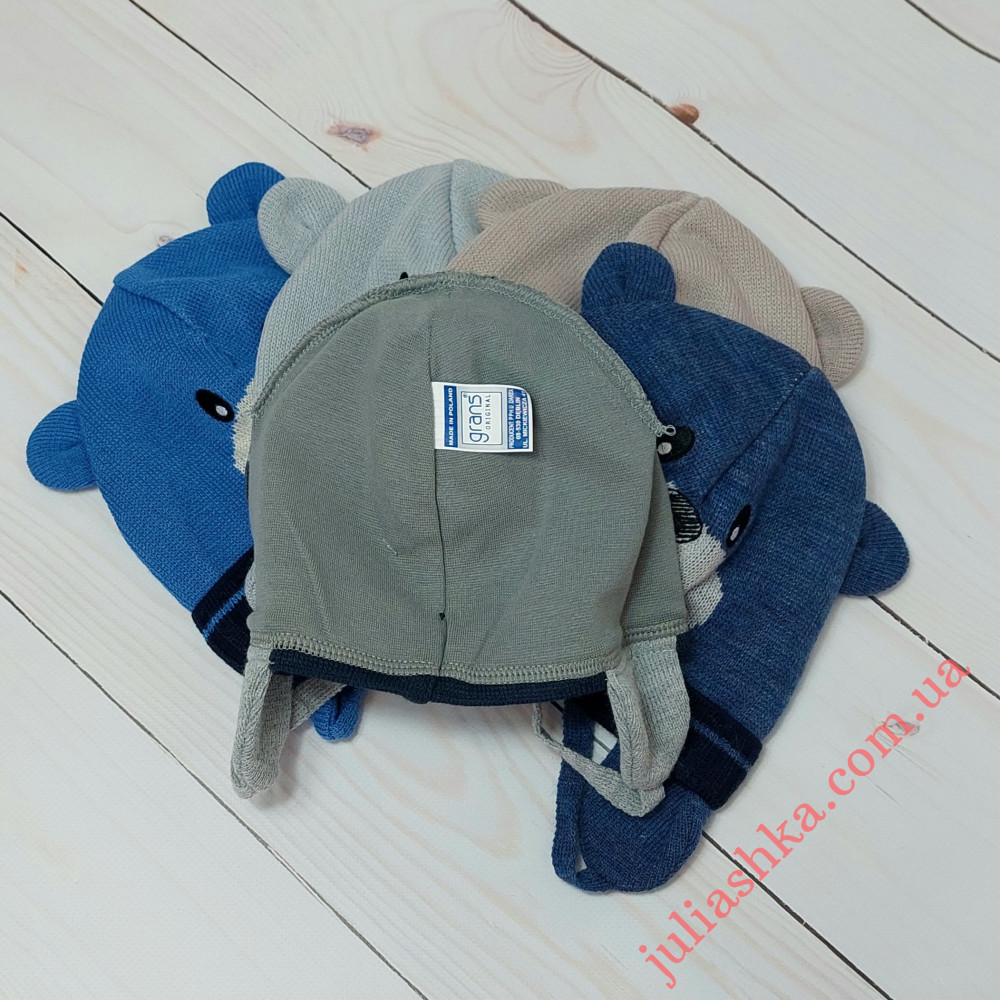 Ku512-D GRANS(44-46р.детская вязаная шапка)