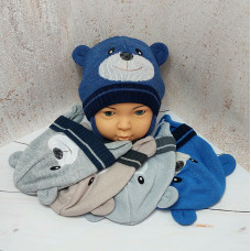 Ku512-D GRANS(44-46р.дитяча в’язана шапка)