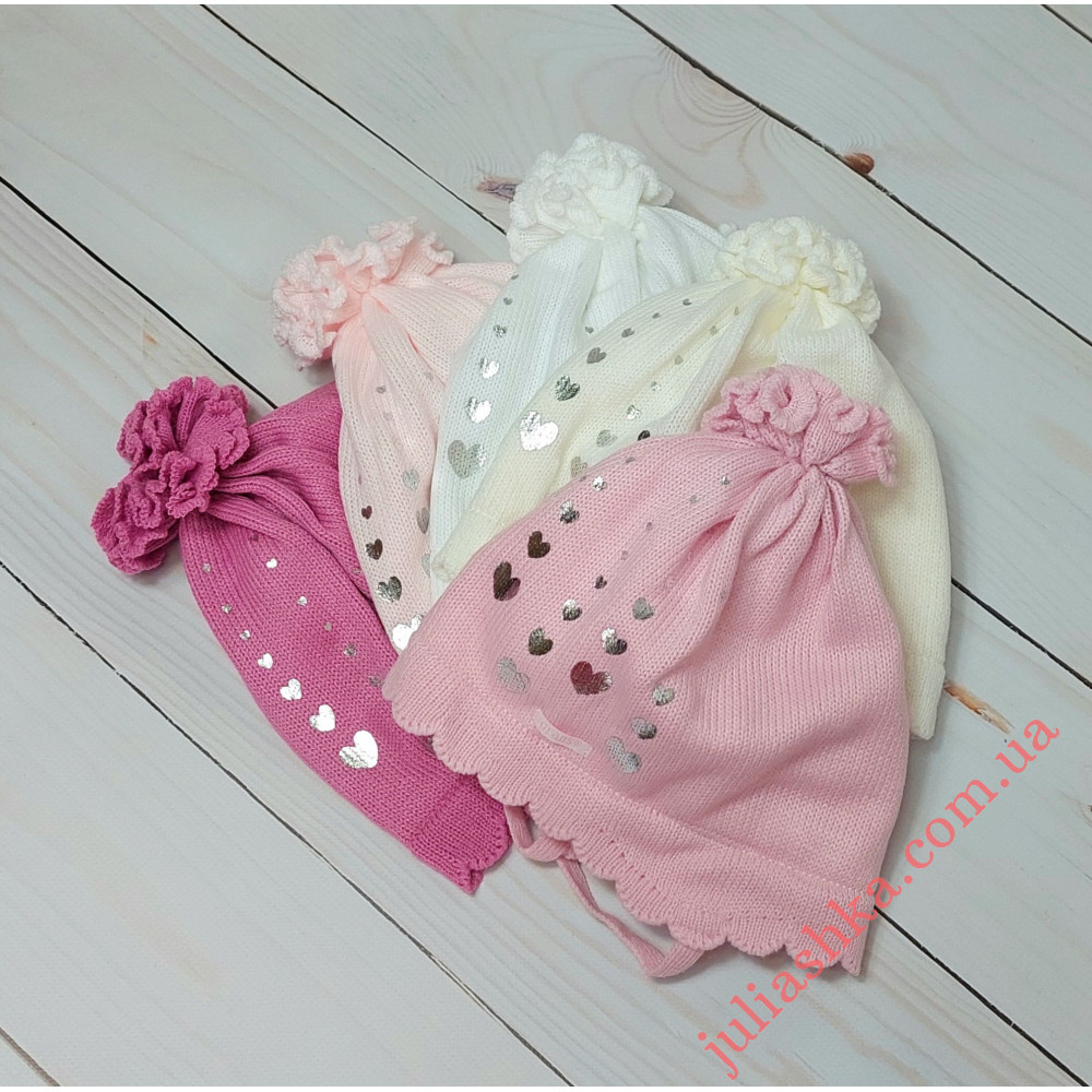 Ku491-D GRANS(44-46р.детская вязаная шапка)