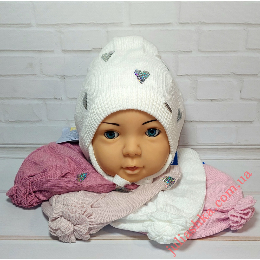 Ku496-D GRANS(48-50р.детская вязаная шапка)