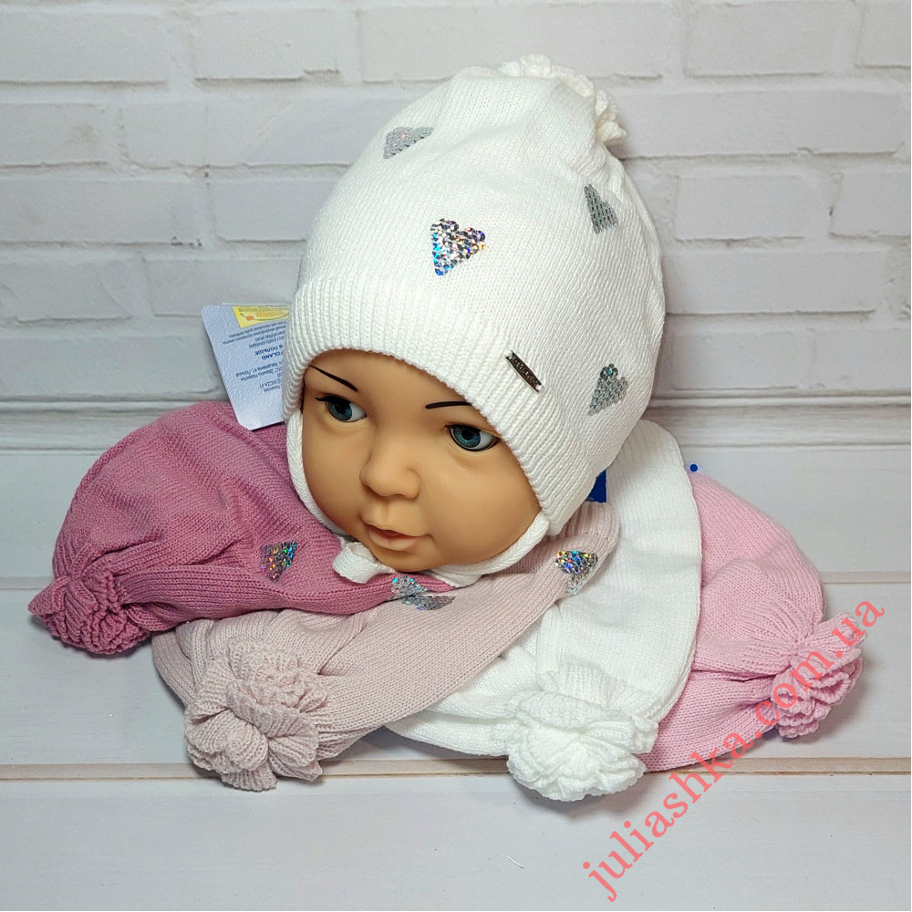 Ku496-D GRANS(48-50р.детская вязаная шапка)