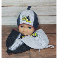 4336 MAGROF(44-50р.тепла трикотажна шапка)