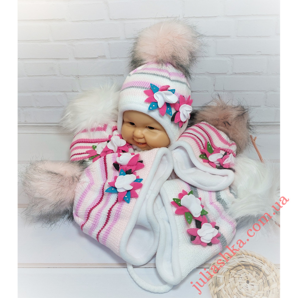 878 MAGROF(38-44р.зимний вязаный комплект)