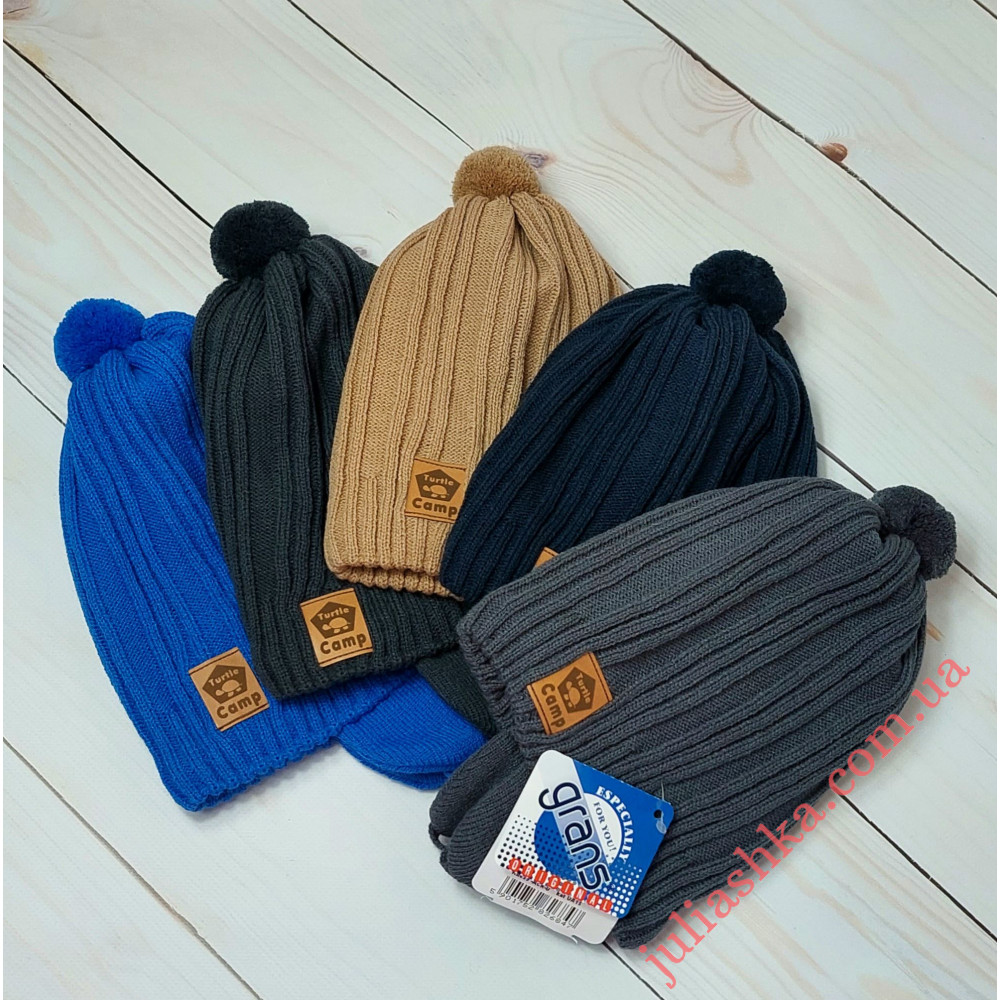 Ku639-D GRANS(50-52р.дитяча в'язана шапка)