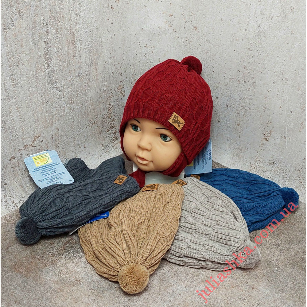 Ku632-D GRANS(46-48р.дитяча в'язана шапка)